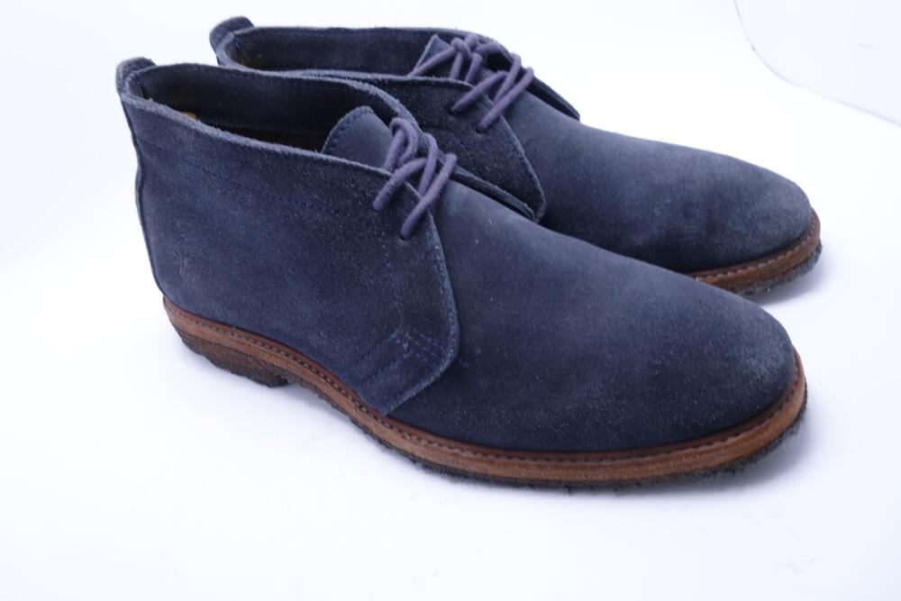 Frye Chukka Boots Mens Size 11 D Navy Blue Suede Ankle Crepe Soles 87942